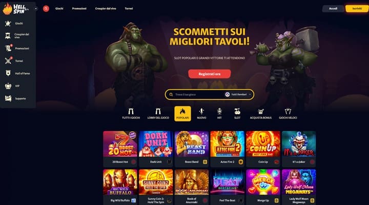 HellSpin Casino Games