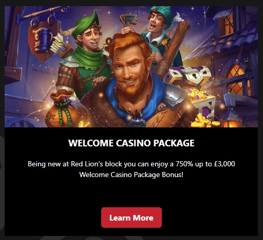 red lion casino bonus