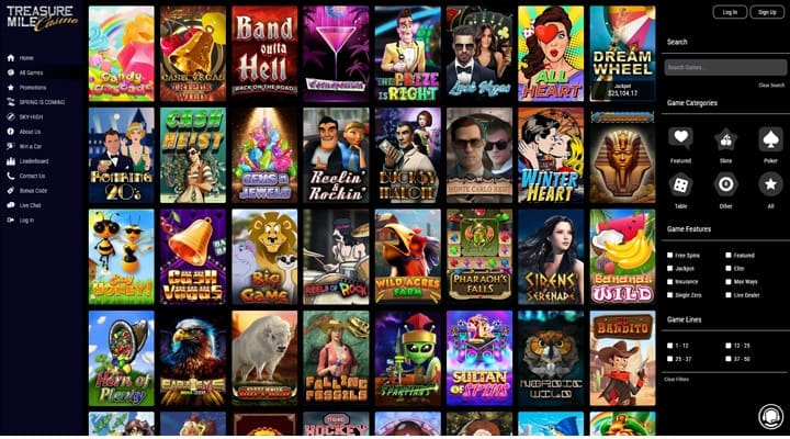 Treasure Mile Casino Games
