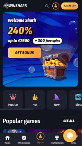 Winshark Casino mobile