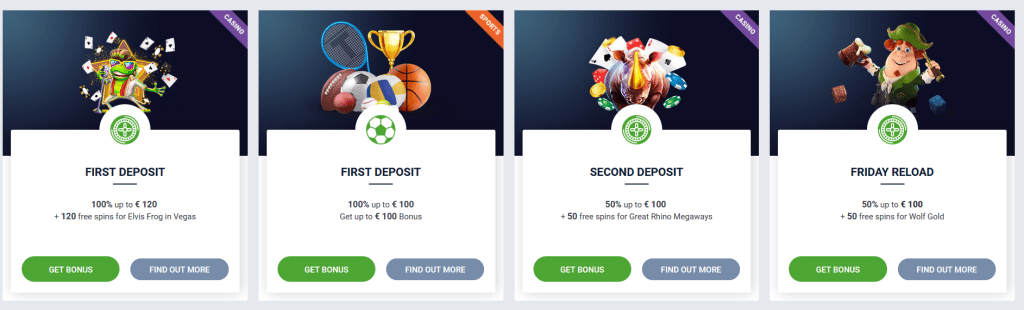 20Bet Casino bonuses